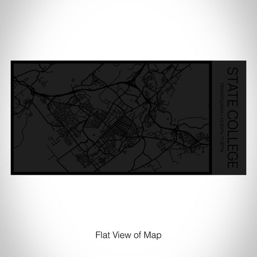 Rendered View of State College Pennsylvania Map on 17oz Stainless Steel Insulated Cola Bottle in Stainless in Matte Black