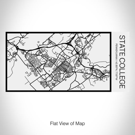 Rendered View of State College Pennsylvania Map on 17oz Stainless Steel Insulated Cola Bottle in Stainless in Matte White