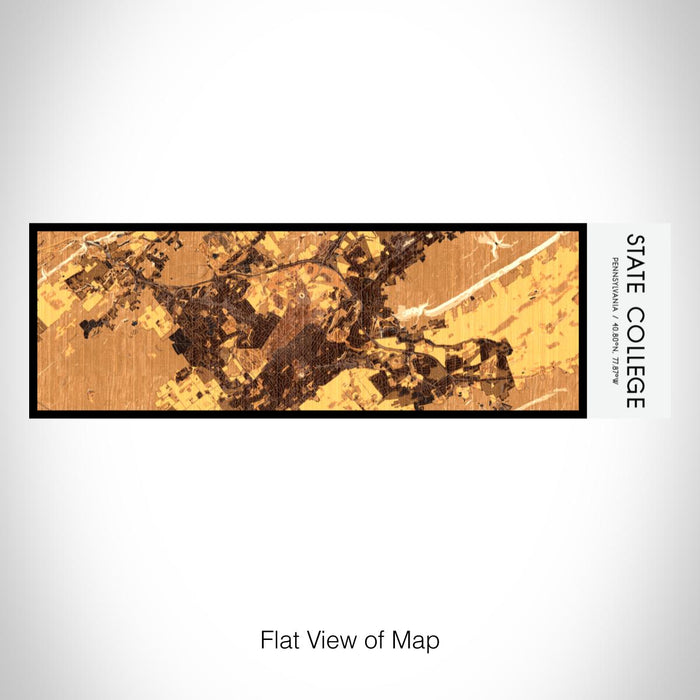 Rendered View of State College Pennsylvania Map on 10oz Stainless Steel Insulated Cup in Ember with Sliding Lid