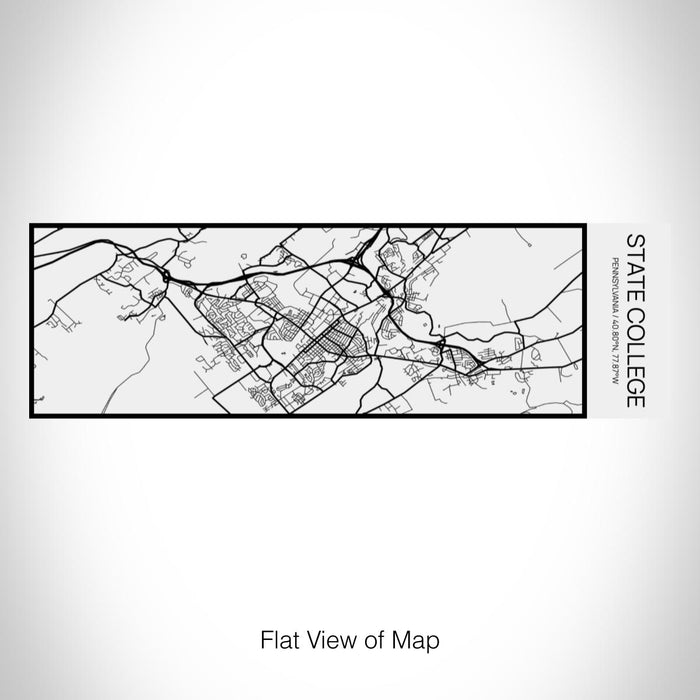 Rendered View of State College Pennsylvania Map on 10oz Stainless Steel Insulated Cup in Matte White with Sliding Lid