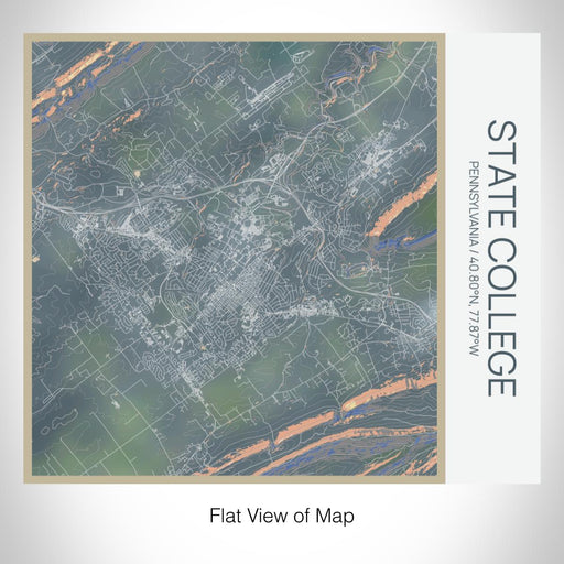 Rendered View of State College Pennsylvania Map on 17oz Stainless Steel Insulated Tumbler in Afternoon Map Style