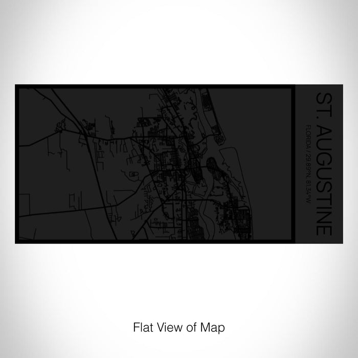 Rendered View of St. Augustine Florida Map on 17oz Stainless Steel Insulated Cola Bottle in Stainless in Matte Black