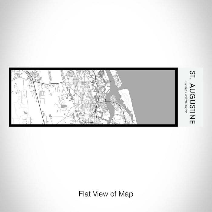 Rendered View of St. Augustine Florida Map on 10oz Stainless Steel Insulated Cup in Classic with Sliding Lid