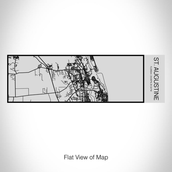 Rendered View of St. Augustine Florida Map on 10oz Stainless Steel Insulated Cup with Sipping Lid