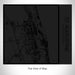 Rendered View of St. Augustine Florida Map on 17oz Stainless Steel Insulated Tumbler in Matte Black with Tactile Lines