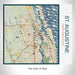 Rendered View of St. Augustine Florida Map on 17oz Stainless Steel Insulated Tumbler in Woodblock Map Style