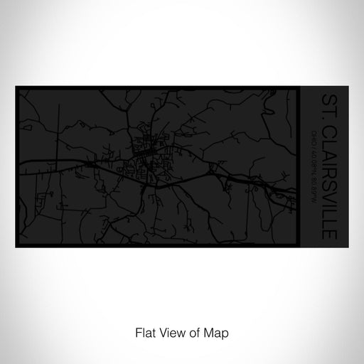 Rendered View of St. Clairsville Ohio Map on 17oz Stainless Steel Insulated Cola Bottle in Stainless in Matte Black