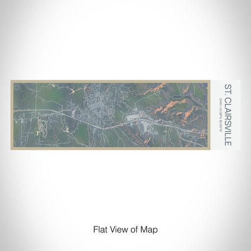 Rendered View of St. Clairsville Ohio Map on 10oz Stainless Steel Insulated Cup in Afternoon with Sliding Lid