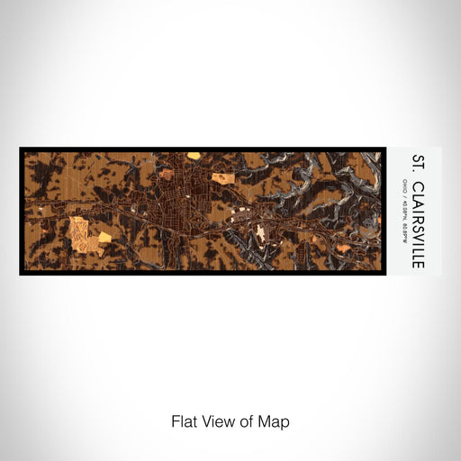 Rendered View of St. Clairsville Ohio Map on 10oz Stainless Steel Insulated Cup in Ember with Sliding Lid