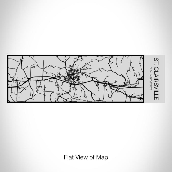 Rendered View of St. Clairsville Ohio Map on 10oz Stainless Steel Insulated Cup with Sipping Lid