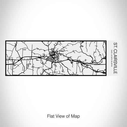 Rendered View of St. Clairsville Ohio Map on 10oz Stainless Steel Insulated Cup in Matte White with Sliding Lid