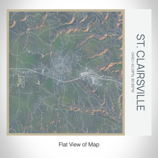 Rendered View of St. Clairsville Ohio Map on 17oz Stainless Steel Insulated Tumbler in Afternoon Map Style