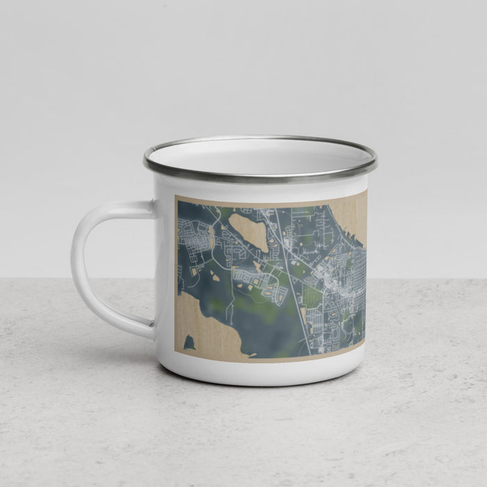 Left View Custom St. Cloud Florida Map Enamel Mug in Afternoon