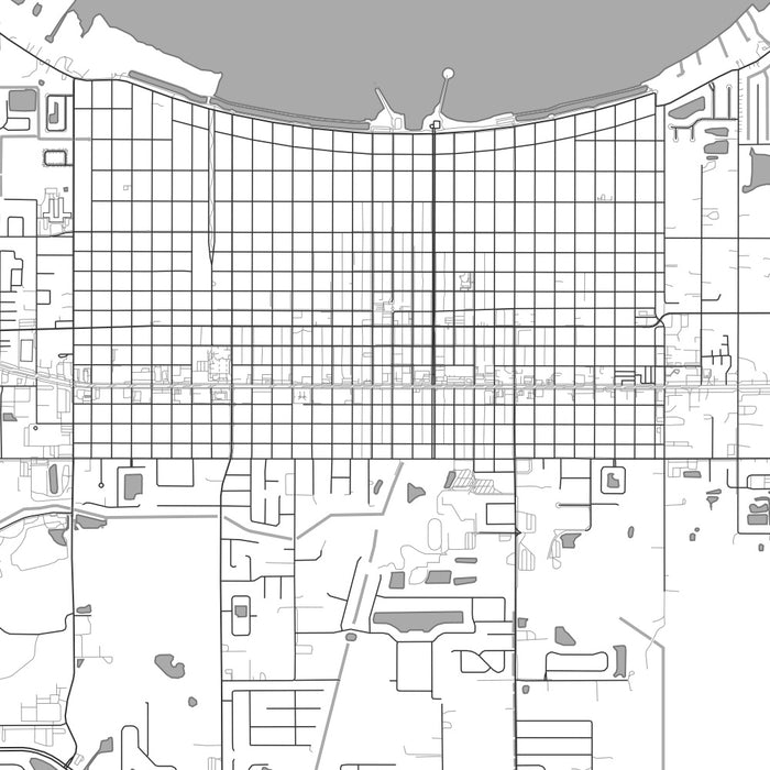 St. Cloud Florida Map Print in Classic Style Zoomed In Close Up Showing Details