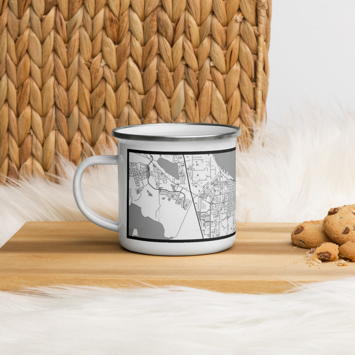 Left View Custom St. Cloud Florida Map Enamel Mug in Classic on Table Top