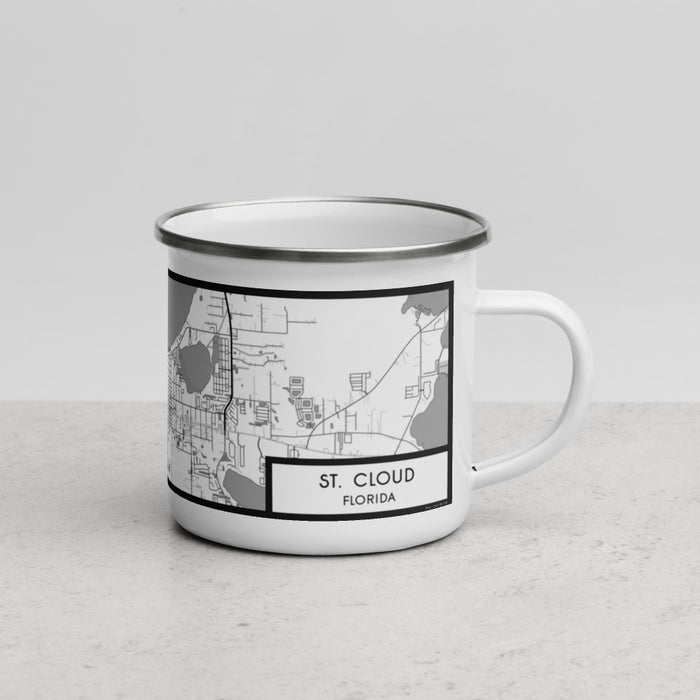 Right View Custom St. Cloud Florida Map Enamel Mug in Classic