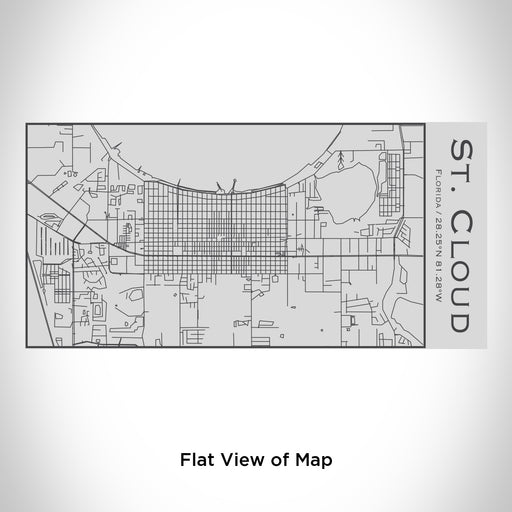 Rendered View of St. Cloud Florida Map Engraving on 17oz Stainless Steel Insulated Cola Bottle