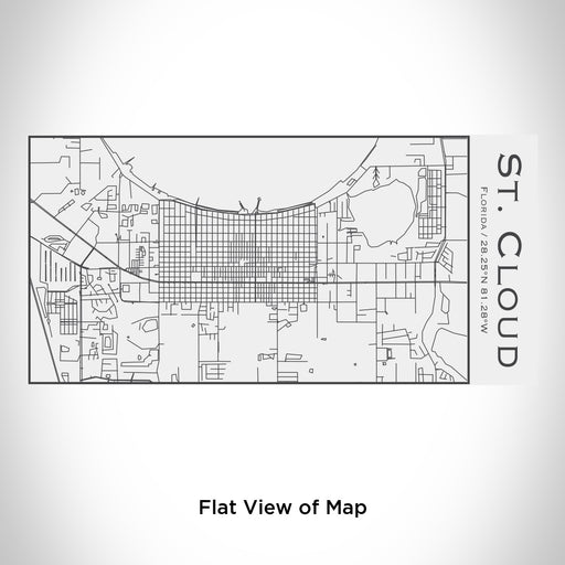 Rendered View of St. Cloud Florida Map Engraving on 17oz Stainless Steel Insulated Cola Bottle in White
