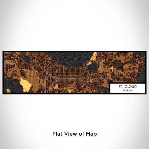 Flat View of Map Custom St. Cloud Florida Map Enamel Mug in Ember