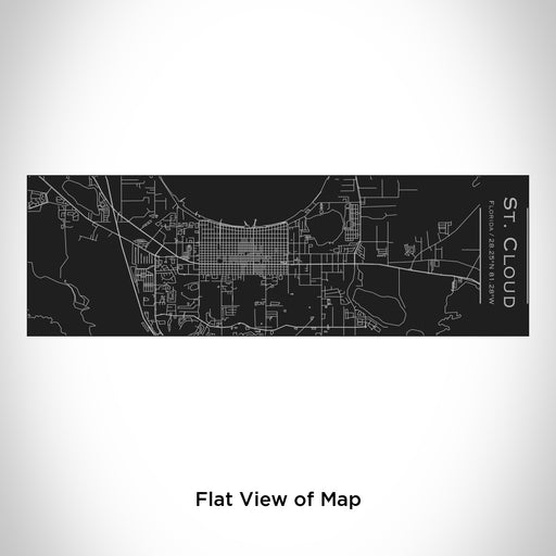 Rendered View of St. Cloud Florida Map Engraving on 10oz Stainless Steel Insulated Cup with Sliding Lid in Black