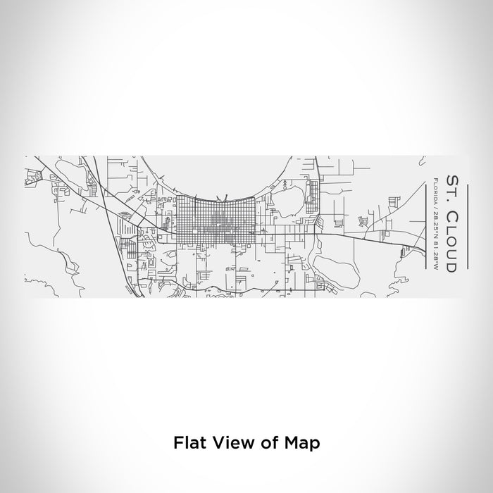 Rendered View of St. Cloud Florida Map Engraving on 10oz Stainless Steel Insulated Cup with Sliding Lid in White