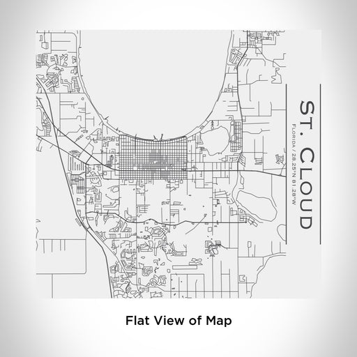 Rendered View of St. Cloud Florida Map Engraving on 17oz Stainless Steel Insulated Tumbler in White