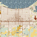 St. Cloud Florida Map Print in Woodblock Style Zoomed In Close Up Showing Details