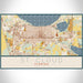 St. Cloud Florida Map Print Landscape Orientation in Woodblock Style With Shaded Background