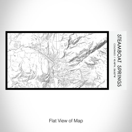 Rendered View of Steamboat Springs Colorado Map on 17oz Stainless Steel Insulated Bottle with printed classic style map