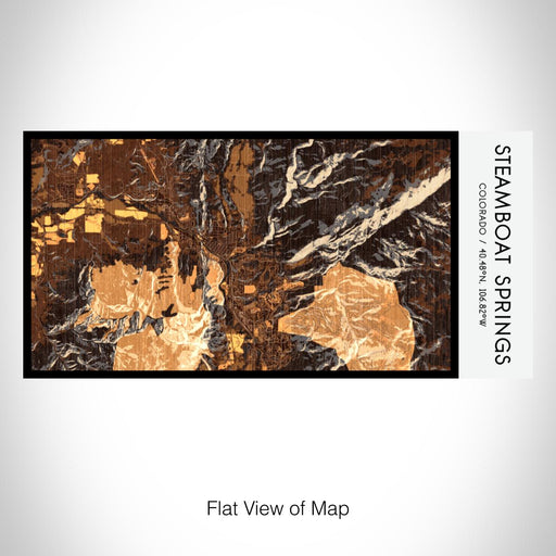 Rendered View of Steamboat Springs Colorado Map on 17oz Stainless Steel Insulated Bottle with printed ember style map