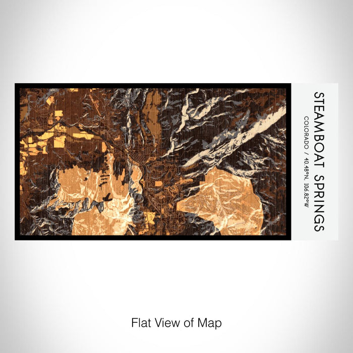 Rendered View of Steamboat Springs Colorado Map on 17oz Stainless Steel Insulated Bottle with printed ember style map