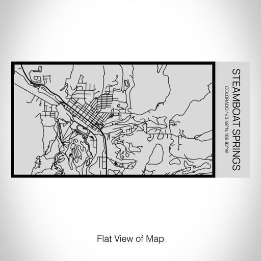 Rendered View of Steamboat Springs Colorado Map on 17oz Stainless Steel Insulated Cola Bottle in Stainless