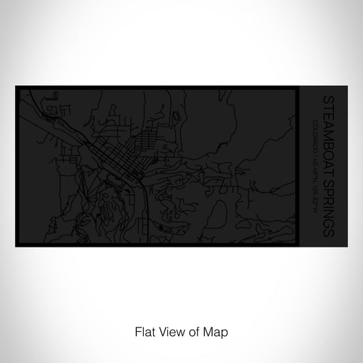 Rendered View of Steamboat Springs Colorado Map on 17oz Stainless Steel Insulated Cola Bottle in Stainless in Matte Black