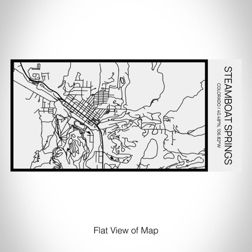 Rendered View of Steamboat Springs Colorado Map on 17oz Stainless Steel Insulated Cola Bottle in Stainless in Matte White
