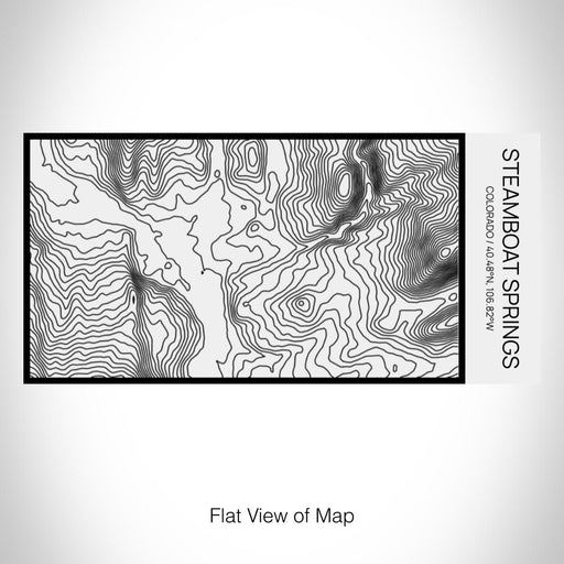 Rendered View of Steamboat Springs Colorado Map on 17oz Stainless Steel Insulated Cola Bottle in Stainless in Matte White
