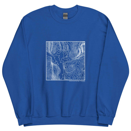 Steamboat Springs Colorado Topographic  Map Unisex Crewneck Sweater with City inscription in Royal Blue