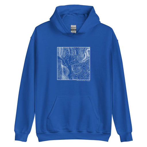 Steamboat Springs Colorado Topographic  Map Unisex Hoodie Sweater with City inscription in Royal Blue