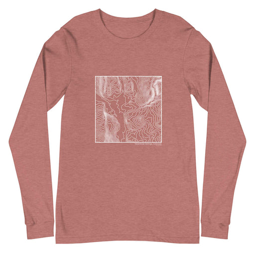 Steamboat Springs Colorado Topographic  Map Unisex Long-Sleeve T-shirt with City inscription in Heather Mauve