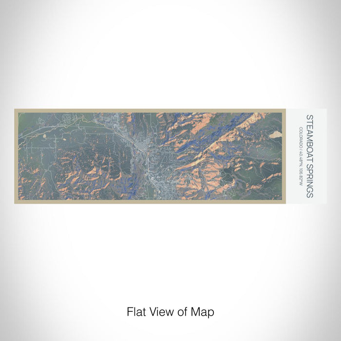 Rendered View of Steamboat Springs Colorado Map on 10oz Stainless Steel Insulated Cup in Afternoon with Sliding Lid