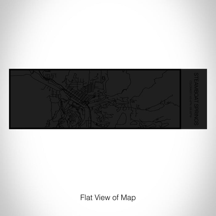 Rendered View of Steamboat Springs Colorado Map on 10oz Stainless Steel Insulated Cup in Matte Black with Sliding Lid
