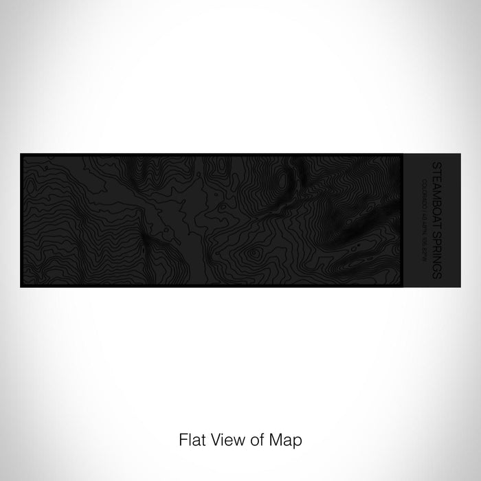 Rendered View of Steamboat Springs Colorado Map on 10oz Stainless Steel Insulated Cup in Matte Black with Sliding Lid
