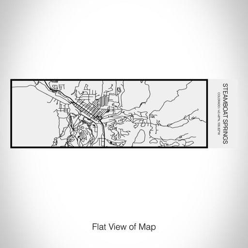 Rendered View of Steamboat Springs Colorado Map on 10oz Stainless Steel Insulated Cup in Matte White with Sliding Lid