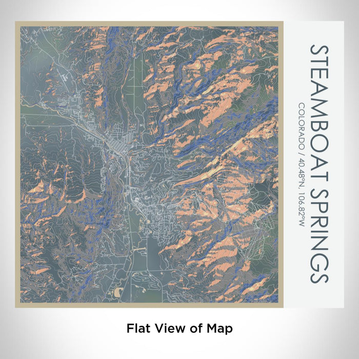 Rendered View of Steamboat Springs Colorado Map on 17oz Stainless Steel Insulated Tumbler in Afternoon Map Style