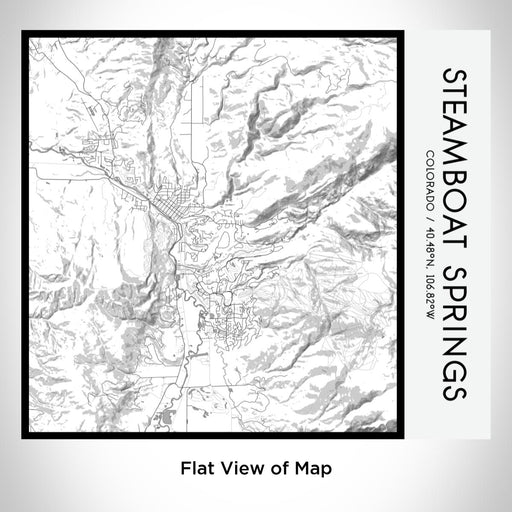 Rendered View of Steamboat Springs Colorado Map on 17oz Stainless Steel Insulated Tumbler in Classic Map Style