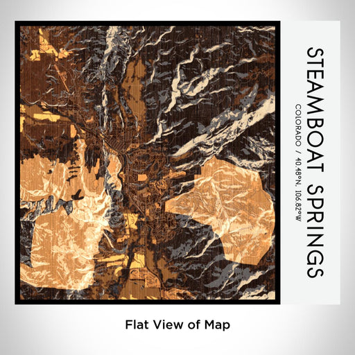Rendered View of Steamboat Springs Colorado Map on 17oz Stainless Steel Insulated Tumbler in Ember Map Style