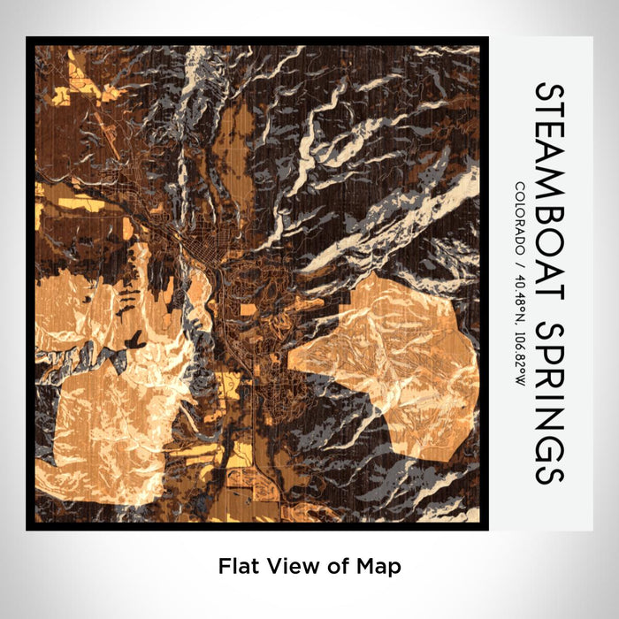 Rendered View of Steamboat Springs Colorado Map on 17oz Stainless Steel Insulated Tumbler in Ember Map Style