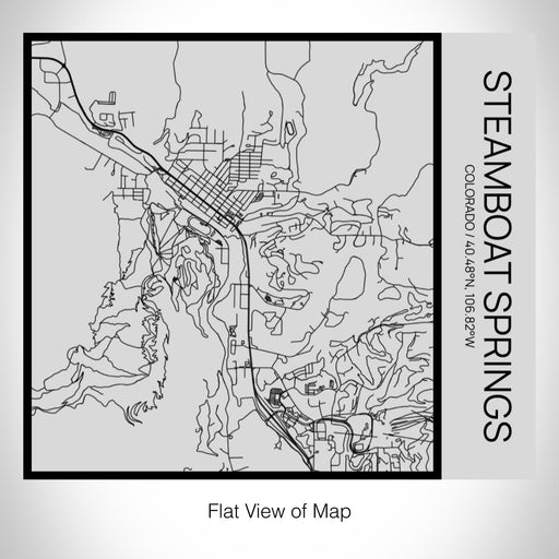 Rendered View of Steamboat Springs Colorado Map on 17oz Stainless Steel Insulated Tumbler in Tactile Lines with Succulent in Background