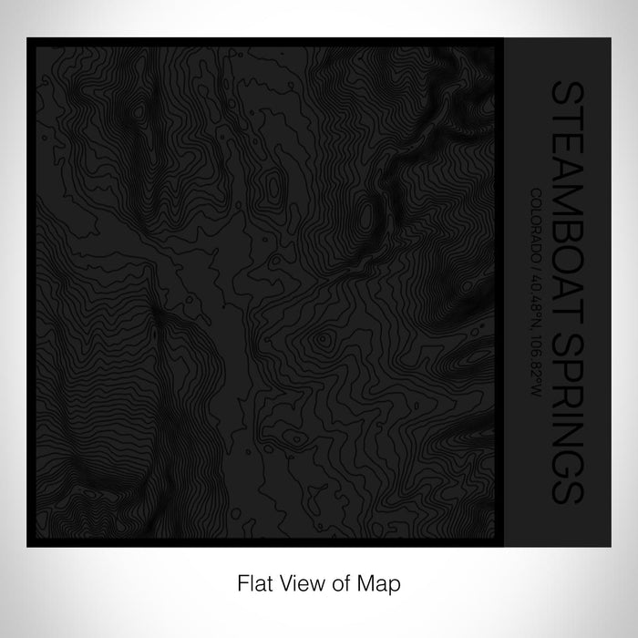 Rendered View of Steamboat Springs Colorado Map on 17oz Stainless Steel Insulated Tumbler in Matte Black with Tactile Lines