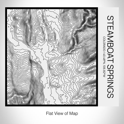 Rendered View of Steamboat Springs Colorado Map on 17oz Stainless Steel Insulated Tumbler in Matte White with Tactile Lines
