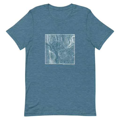 Steamboat Springs Colorado Topographic  Map Unisex T-Shirt with City inscription in Heather Teal